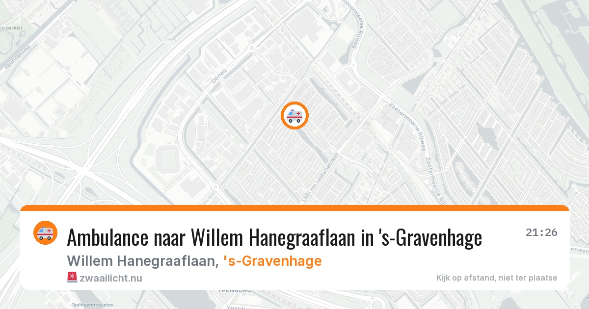 Ambulance naar Willem Hanegraaflaan in 's-Gravenhage — 15 jul 2026