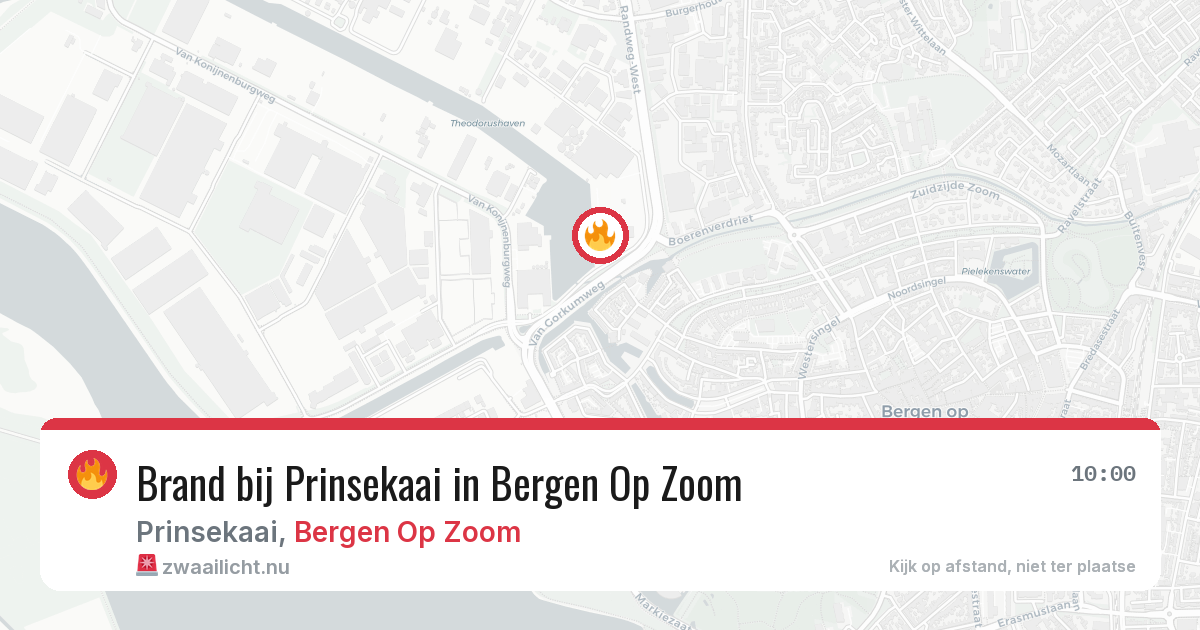 Brand bij Prinsekaai in Bergen Op Zoom — 6 jun 2026