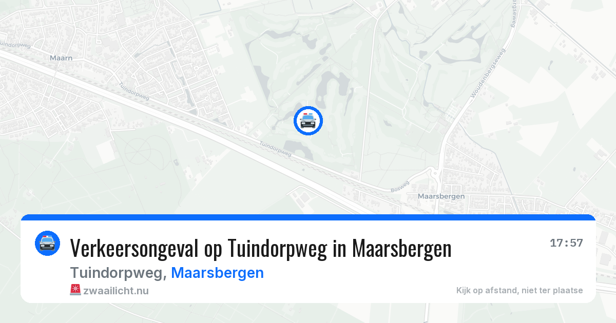 Verkeersongeval op Tuindorpweg in Maarsbergen — 20 jul 2026