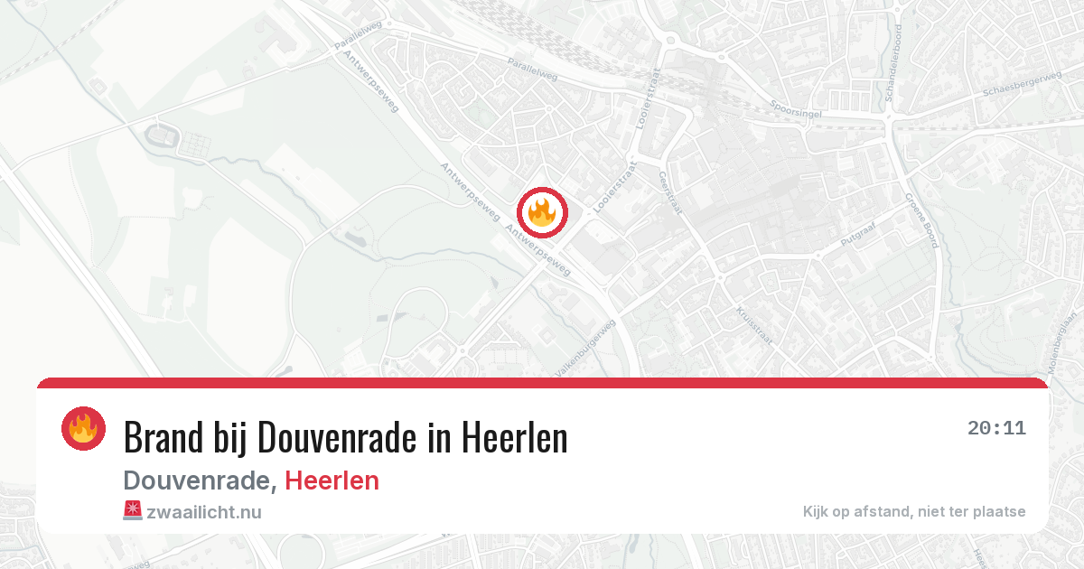 Brand bij Douvenrade in Heerlen — 18 jun 2026