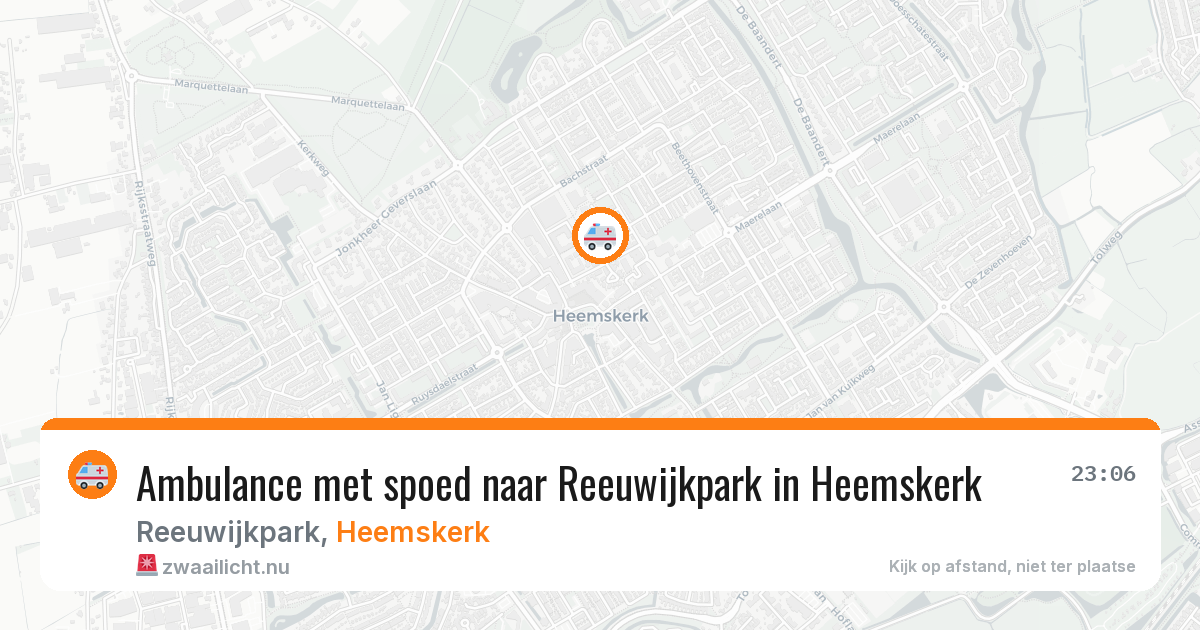 Ambulance met spoed naar Reeuwijkpark in Heemskerk — 18 jul 2026