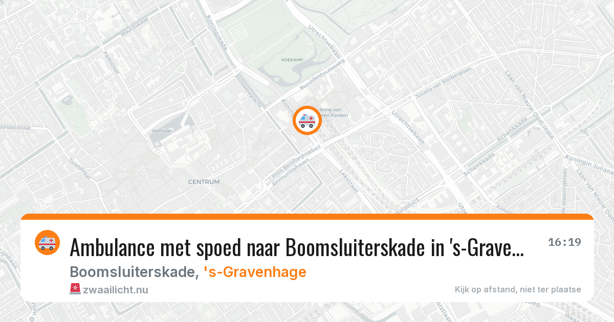 Ambulance met spoed naar Boomsluiterskade in 's-Gravenhage — 7 apr 2026