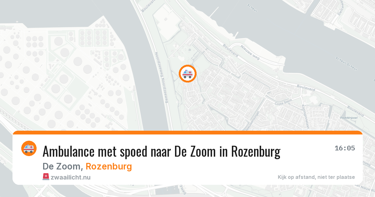 Ambulance met spoed naar De Zoom in Rozenburg — 12 mei 2026