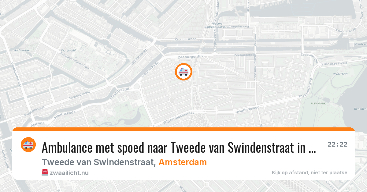 Ambulance met spoed naar Tweede van Swindenstraat in Amsterdam — 24 mrt 2026