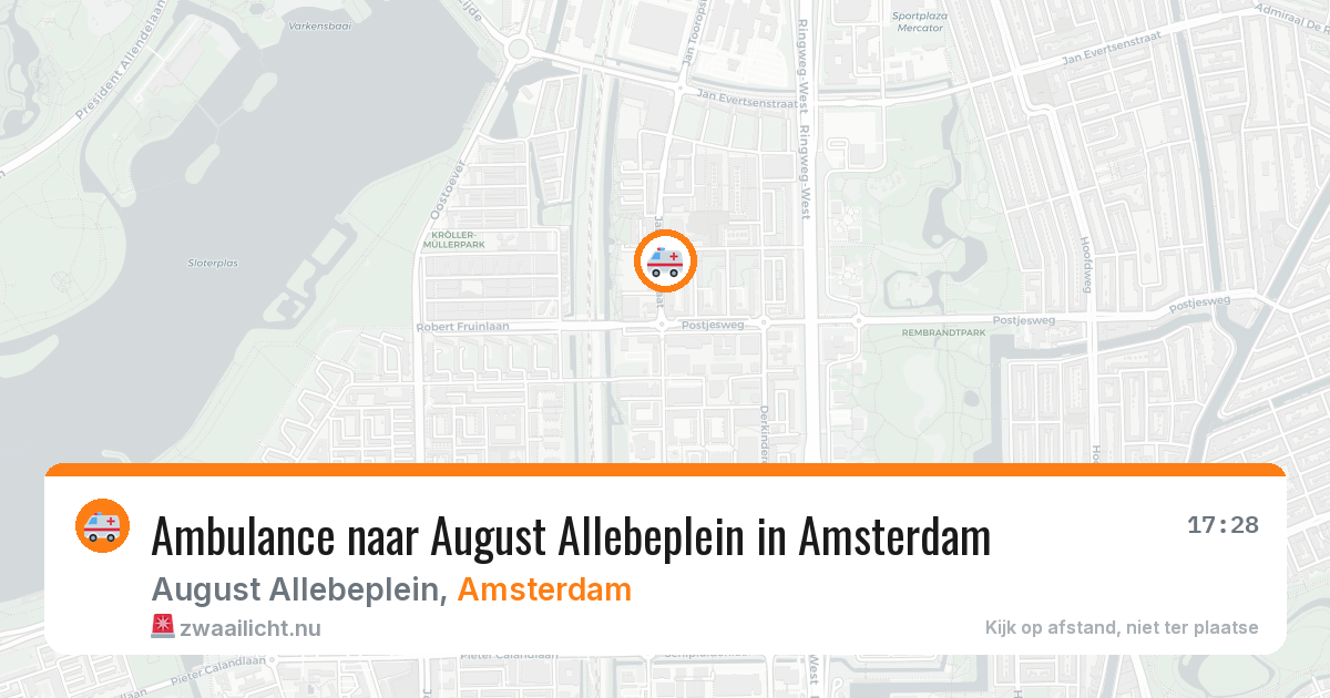 Ambulance naar August Allebeplein in Amsterdam — 14 mrt 2026