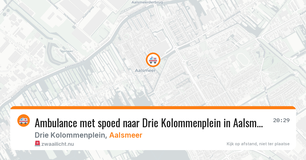 Ambulance met spoed naar Drie Kolommenplein in Aalsmeer — 14 jul 2026