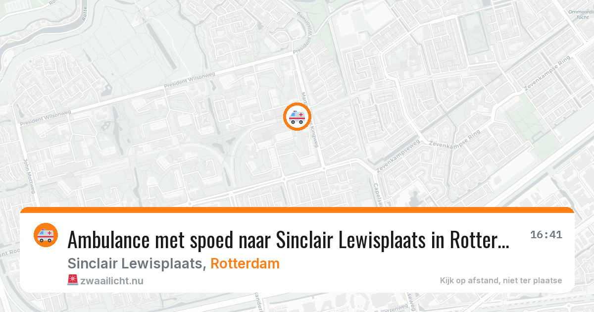 Ambulance met spoed naar Sinclair Lewisplaats in Rotterdam — 19 jul 2026