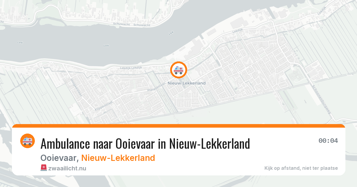 Ambulance naar Ooievaar in Nieuw-Lekkerland — 17 jul 2026
