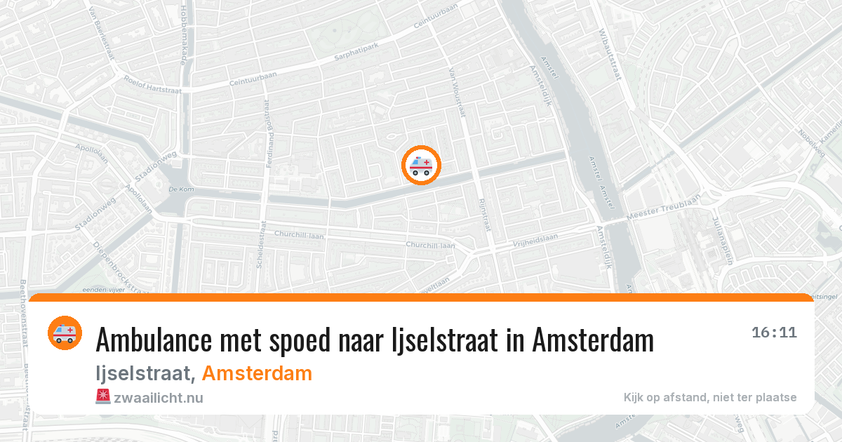 Ambulance met spoed naar Ijselstraat in Amsterdam — 17 mei 2026