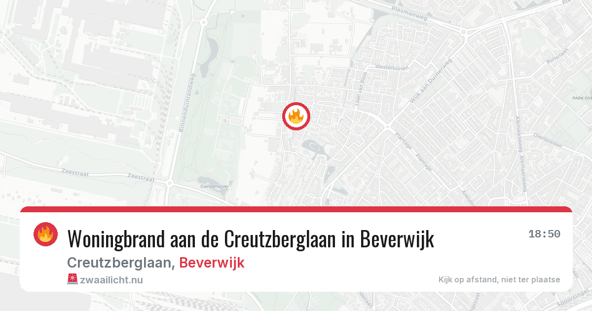 Woningbrand aan de Creutzberglaan in Beverwijk — 15 mei 2026
