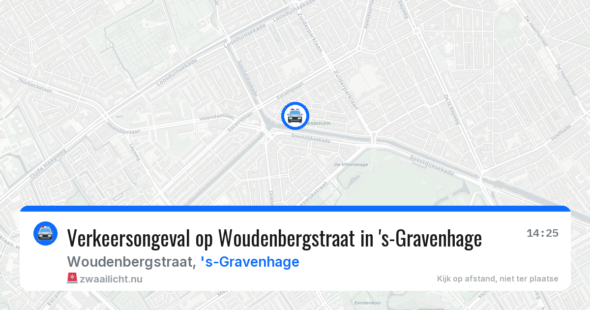 Verkeersongeval op Woudenbergstraat in 's-Gravenhage — 24 jul 2026