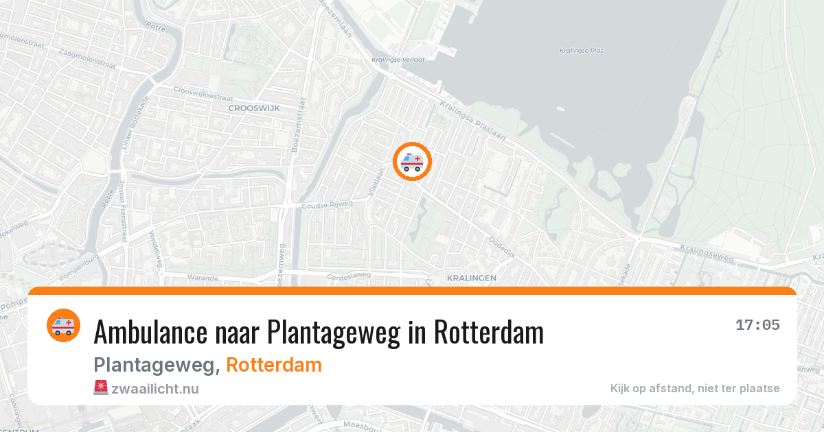 Ambulance naar Plantageweg in Rotterdam — 17 jul 2026