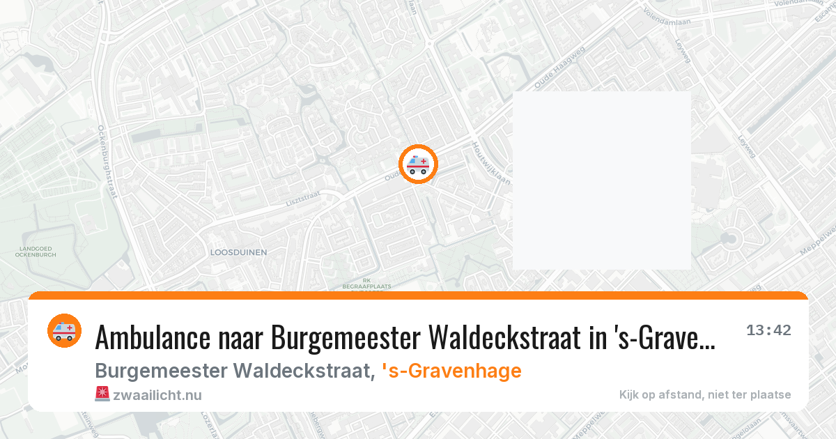 Ambulance naar Burgemeester Waldeckstraat in 's-Gravenhage — 11 mrt 2026