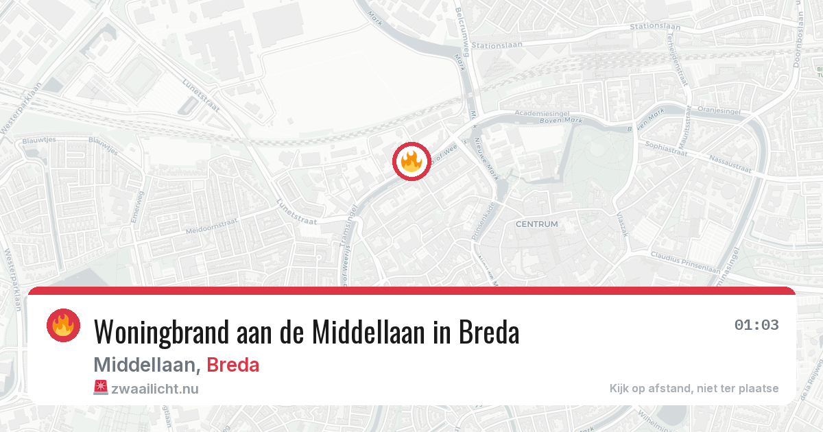 Woningbrand aan de Middellaan in Breda — 5 jun 2026