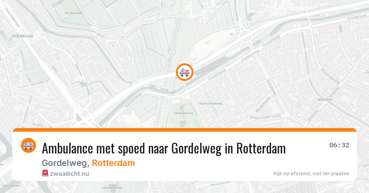 Ambulance met spoed naar Gordelweg in Rotterdam — 16 jul 2026