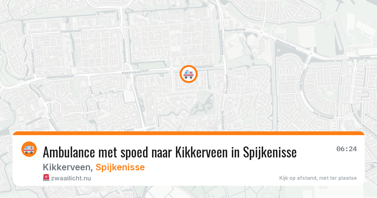 Ambulance met spoed naar Kikkerveen in Spijkenisse — 22 jul 2026