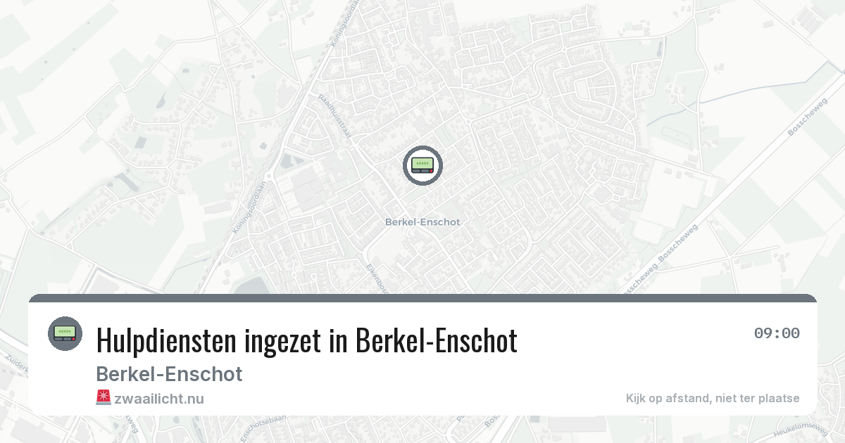 Hulpdiensten ingezet in Berkel-Enschot — 27 mei 2026 | 🚨 Zwaailicht.nu