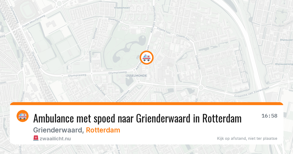 Ambulance met spoed naar Grienderwaard in Rotterdam — 2 jun 2026