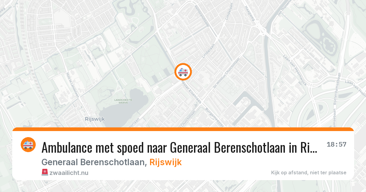 Ambulance met spoed naar Generaal Berenschotlaan in Rijswijk — 8 mei 2026