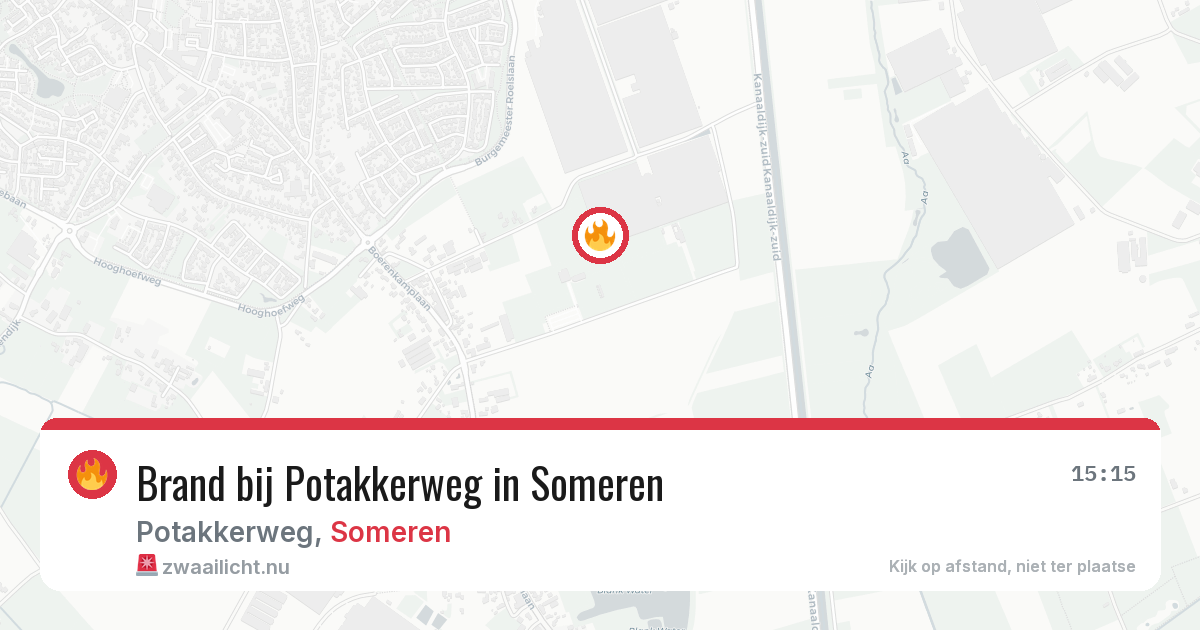 Brand bij Potakkerweg in Someren — 25 mei 2026