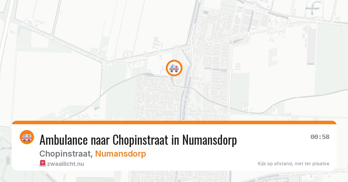 Ambulance naar Chopinstraat in Numansdorp — 17 jul 2026