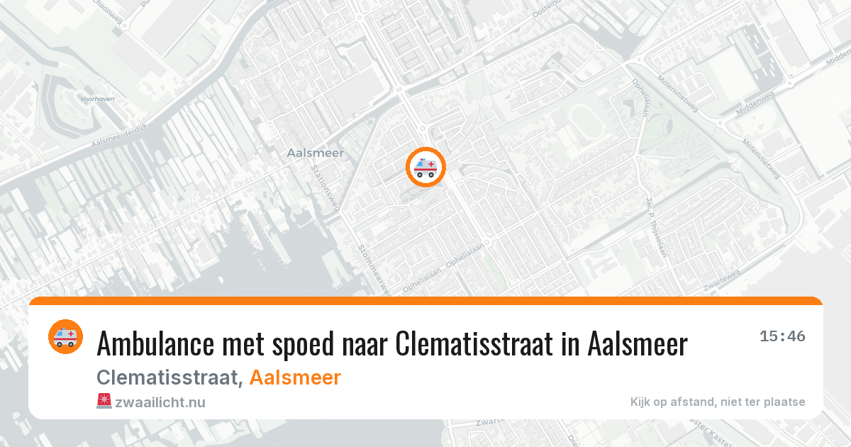 Ambulance met spoed naar Clematisstraat in Aalsmeer — 11 mrt 2026