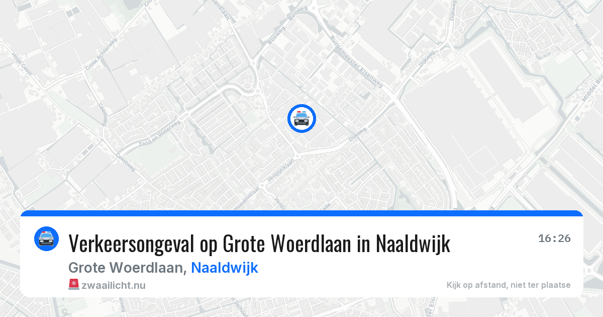 Verkeersongeval op Grote Woerdlaan in Naaldwijk — 1 jun 2026