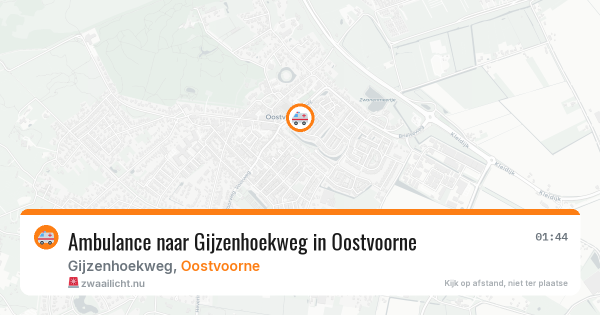 Ambulance naar Gijzenhoekweg in Oostvoorne — 17 jul 2026