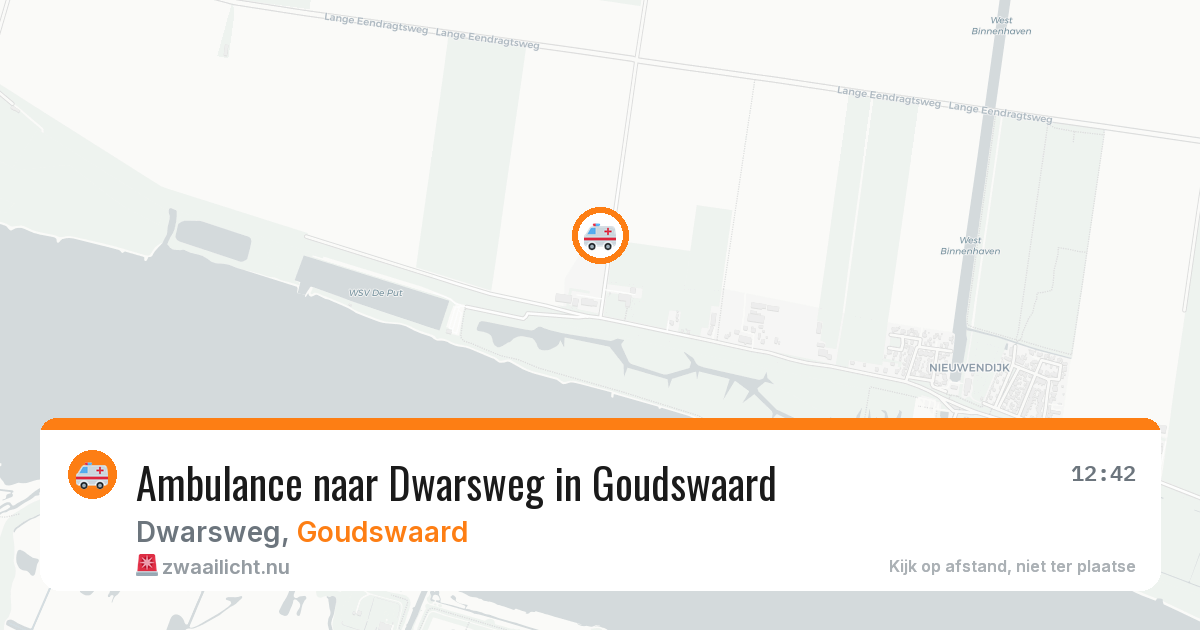 Ambulance naar Dwarsweg in Goudswaard — 11 jul 2026