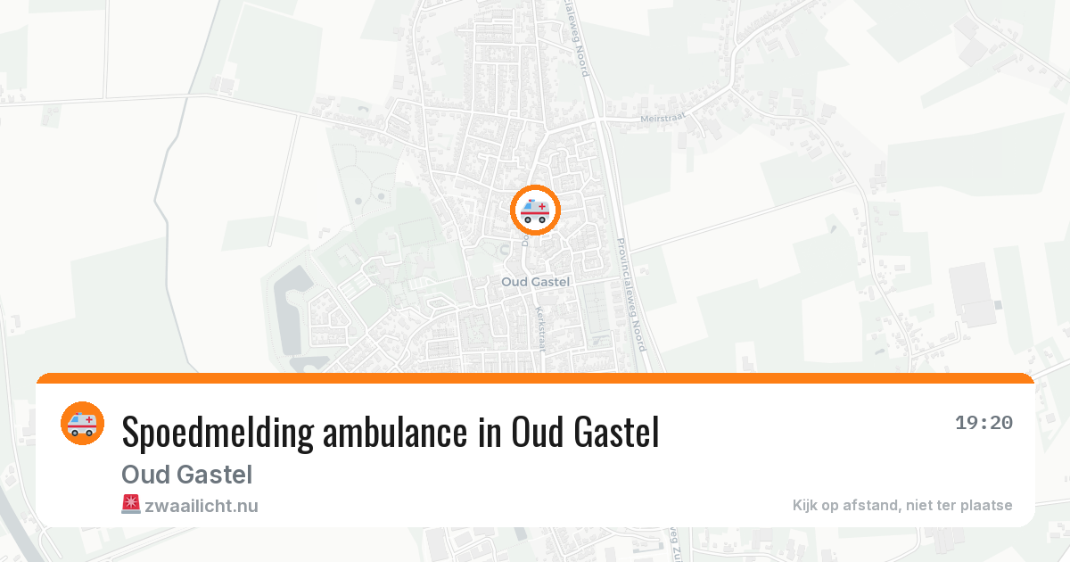 Spoedmelding ambulance in Oud Gastel — 17 jul 2026
