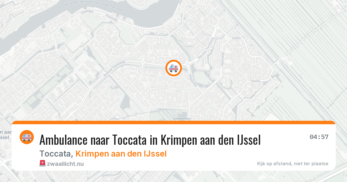 Ambulance naar Toccata in Krimpen aan den IJssel — 25 jul 2026