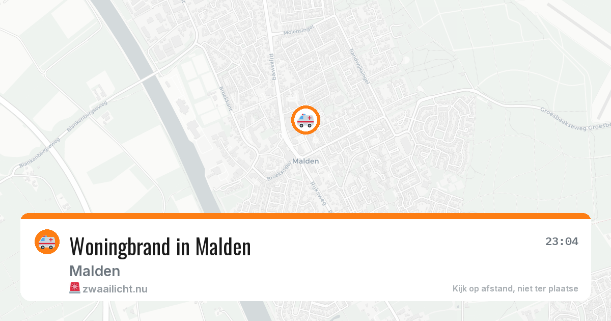Woningbrand in Malden — 20 mei 2026