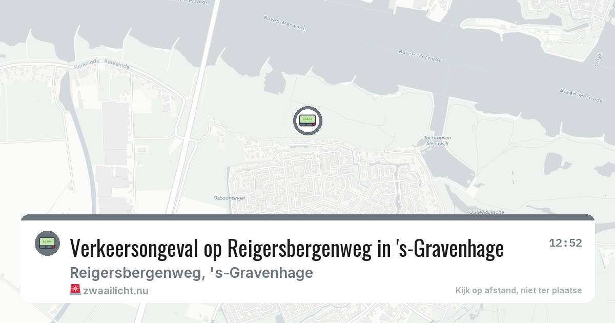 Verkeersongeval op Reigersbergenweg in 's-Gravenhage — 12 feb 2026