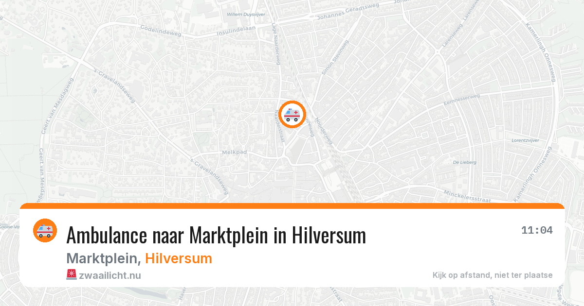 Ambulance naar Marktplein in Hilversum — 3 jun 2026