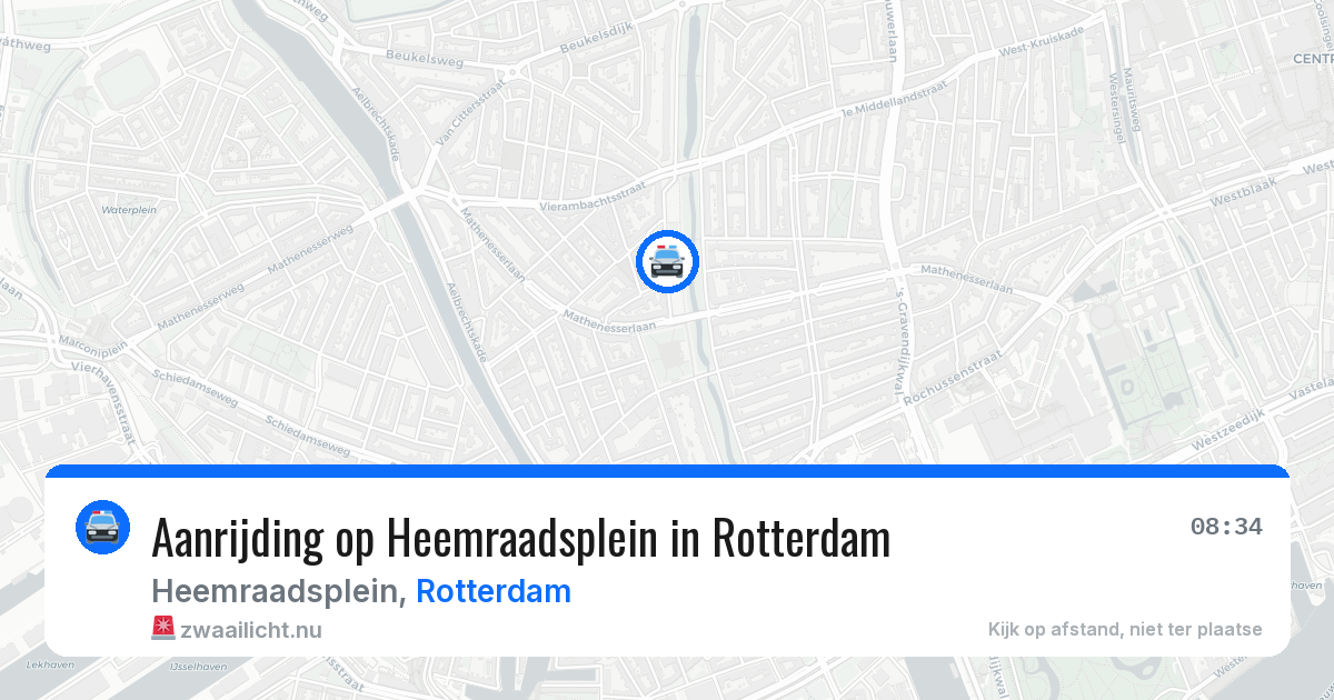 Aanrijding op Heemraadsplein in Rotterdam — 25 mrt 2026