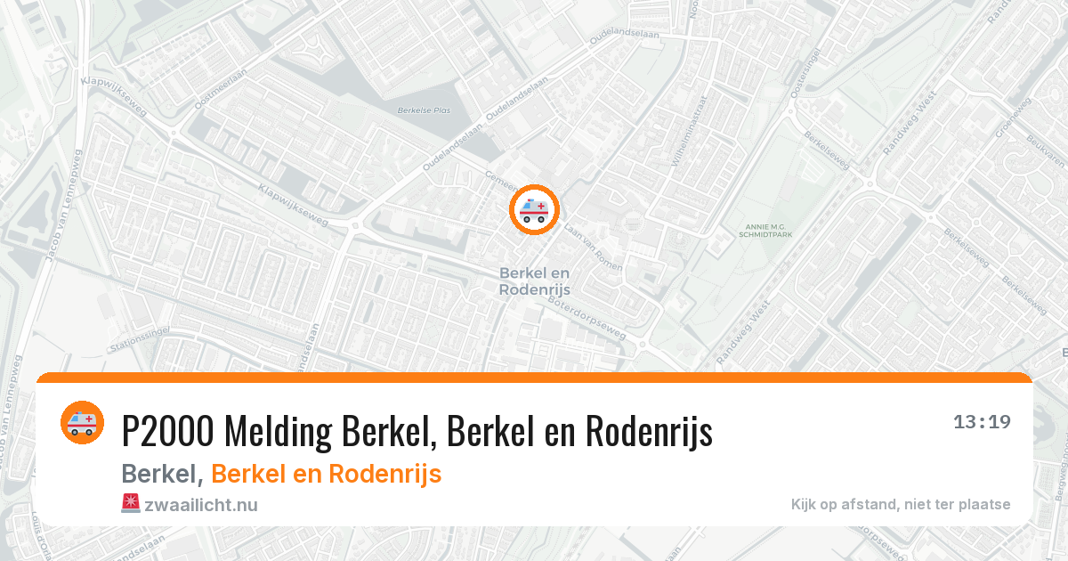 P2000 Melding Berkel, Berkel en Rodenrijs — 22 jul 2026