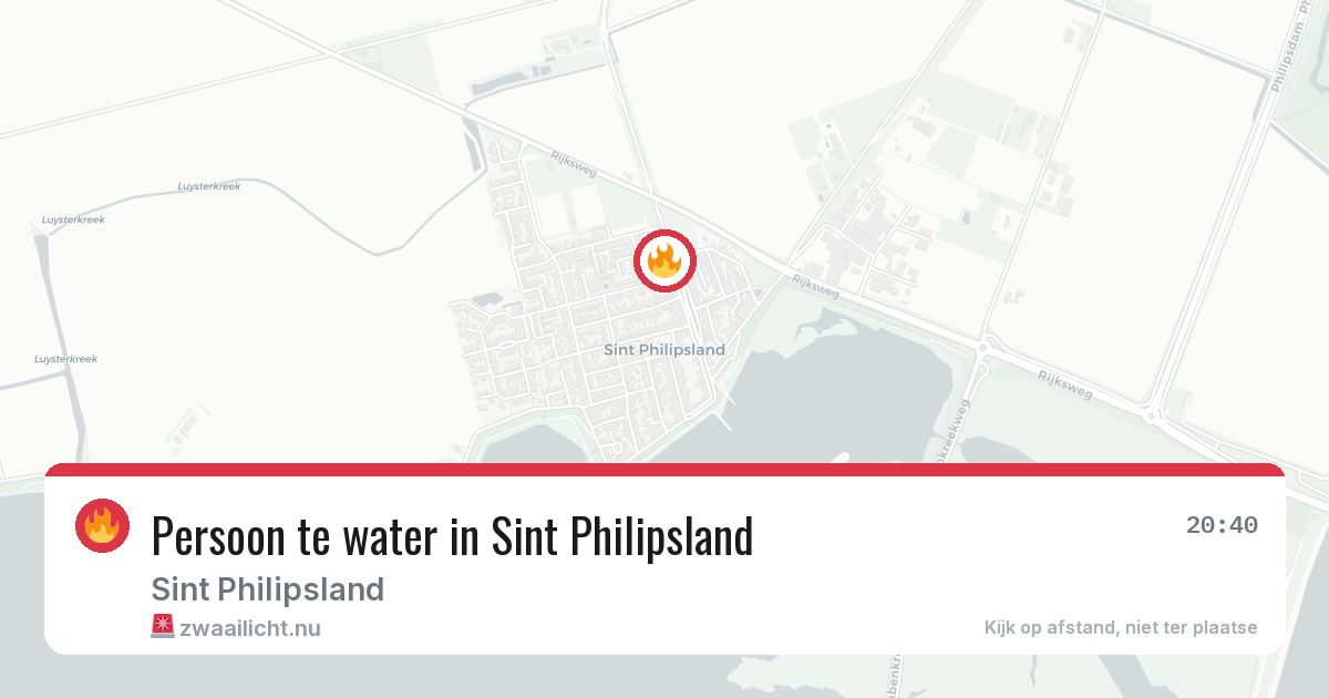 Persoon te water in Sint Philipsland — 17 jun 2026