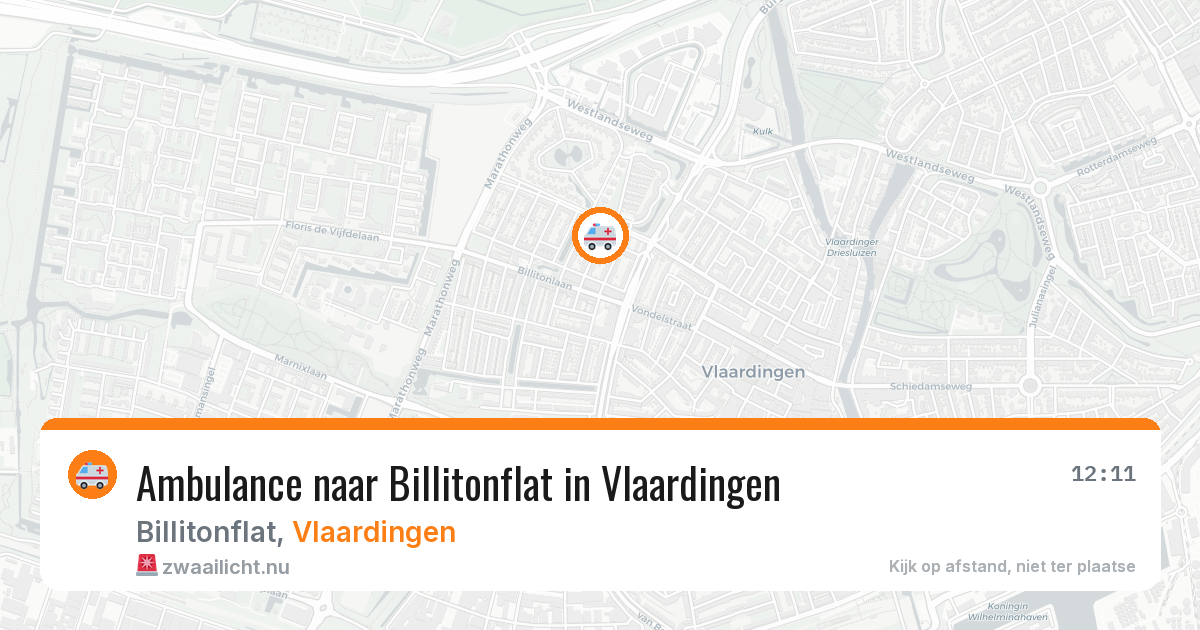 Ambulance naar Billitonflat in Vlaardingen — 10 jul 2026