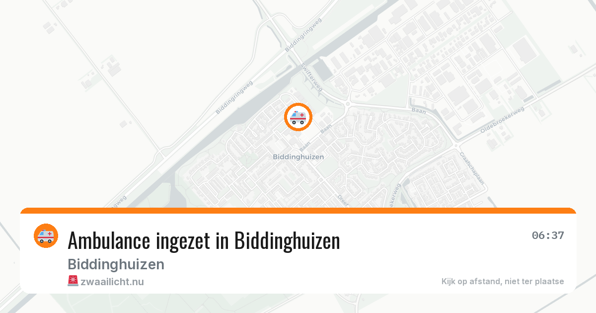 Ambulance ingezet in Biddinghuizen — 22 jul 2026