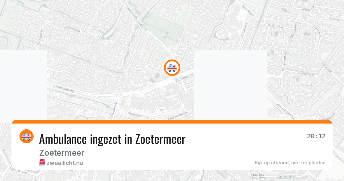 Ambulance ingezet in Zoetermeer — 10 jul 2026