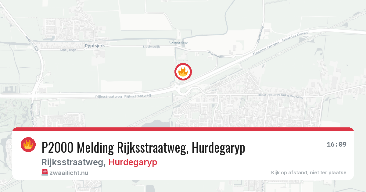 P2000 Melding Rijksstraatweg, Hurdegaryp — 29 jun 2026