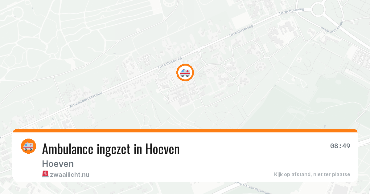 Ambulance ingezet in Hoeven — 30 mrt 2026