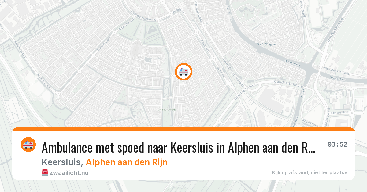 Ambulance met spoed naar Keersluis in Alphen aan den Rijn — 26 jul 2026