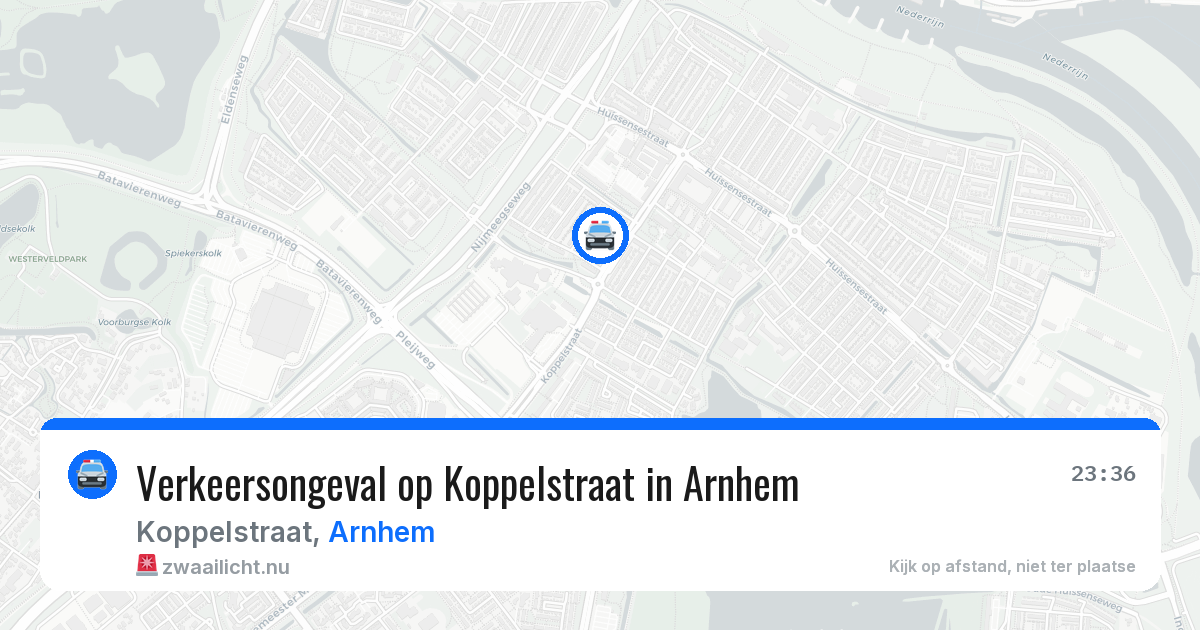 Verkeersongeval op Koppelstraat in Arnhem — 15 jul 2026