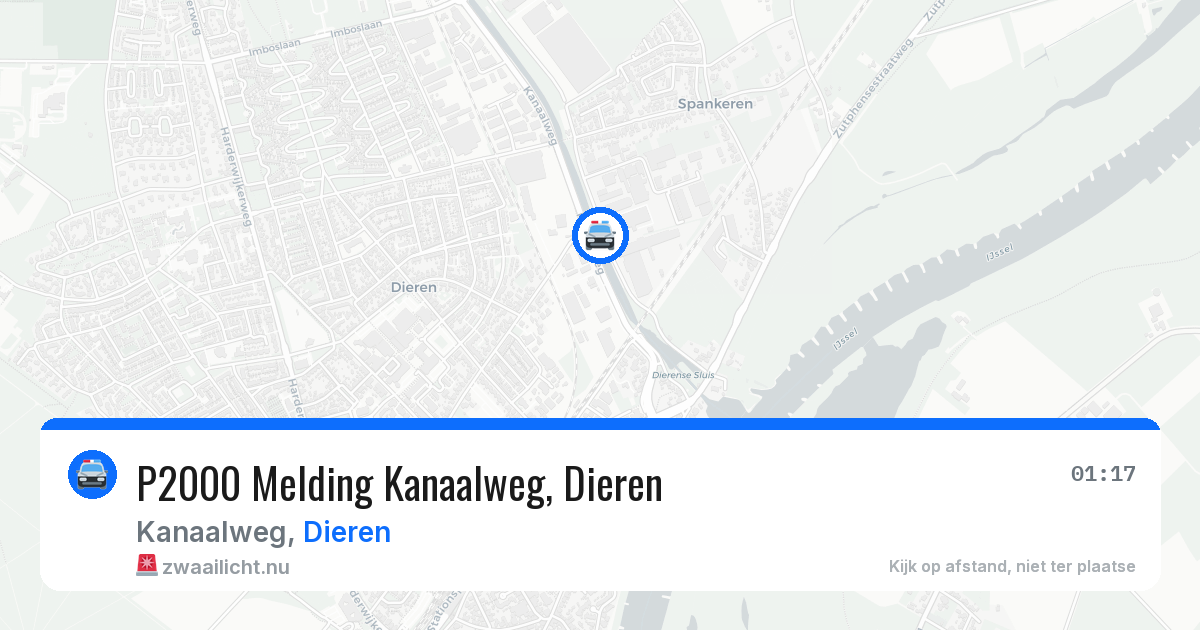 P2000 Melding Kanaalweg, Dieren — 4 mei 2026