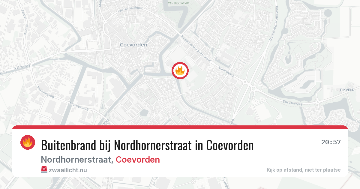 Buitenbrand bij Nordhornerstraat in Coevorden — 29 apr 2026