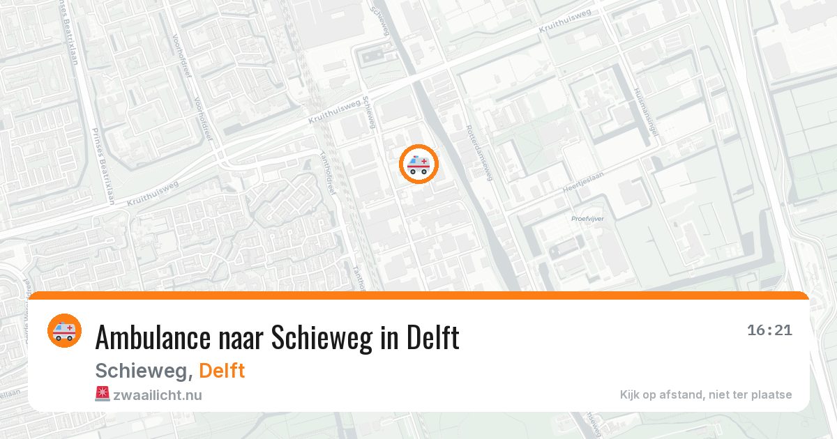 Ambulance naar Schieweg in Delft — 23 mrt 2026