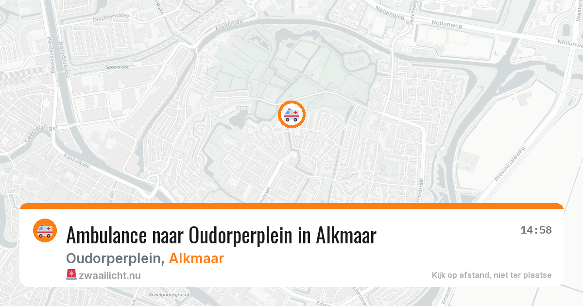 Ambulance naar Oudorperplein in Alkmaar — 9 jul 2026