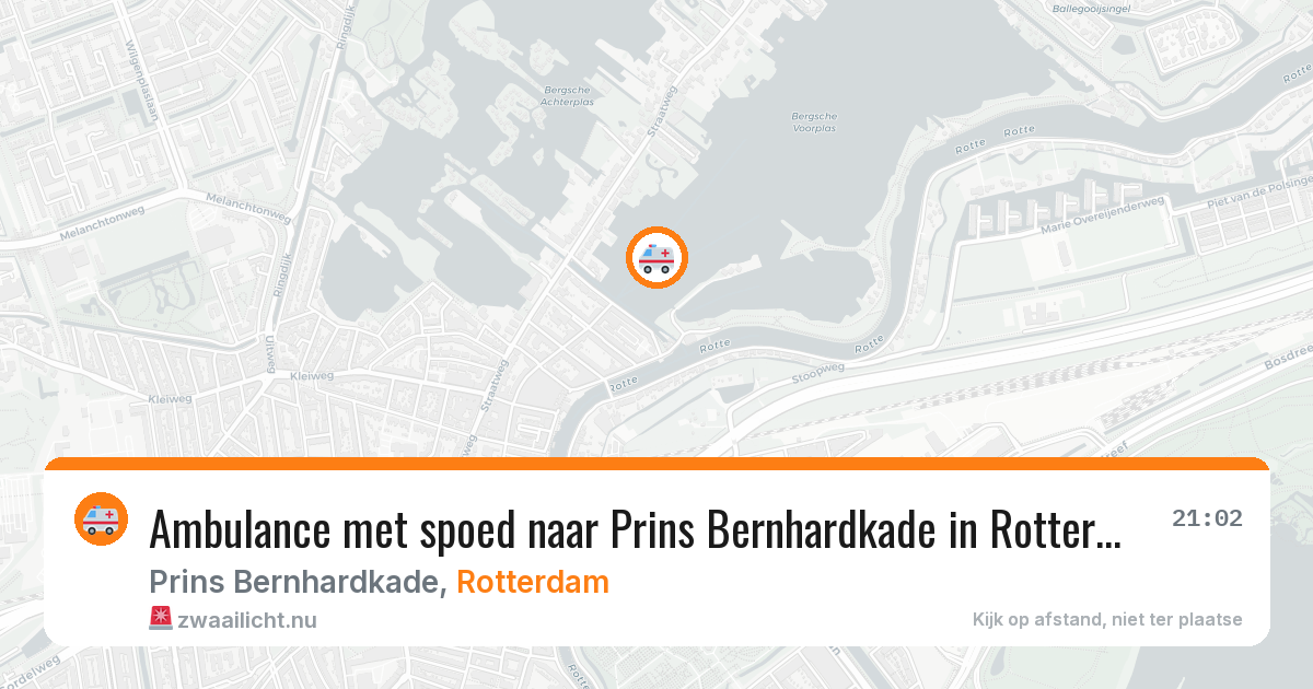 Ambulance met spoed naar Prins Bernhardkade in Rotterdam — 18 jul 2026
