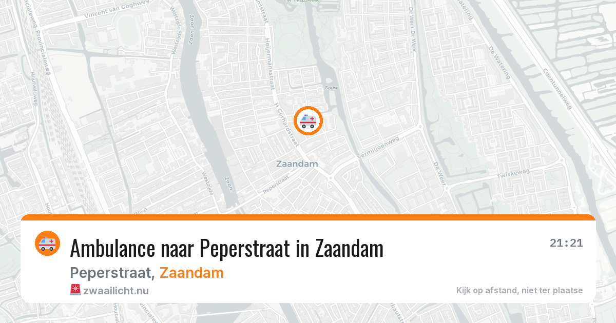 Ambulance naar Peperstraat in Zaandam — 23 jul 2026